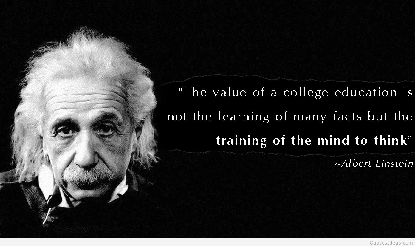 Einstein Quotes Education
 College education quote with Albert Einstein