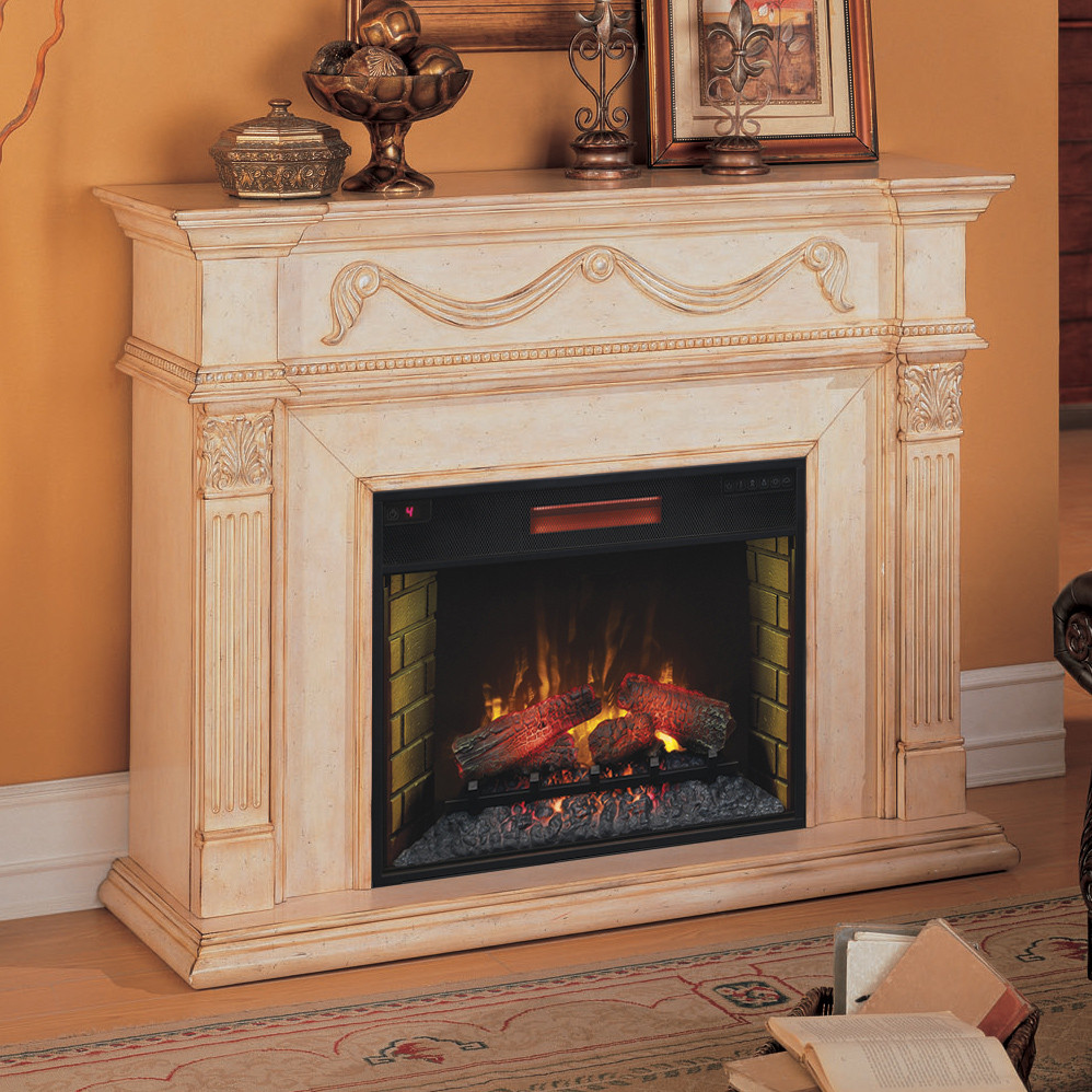 Electric Fireplace And Mantel
 Gossamer 55in Infrared Electric Fireplace Mantel 28WM184