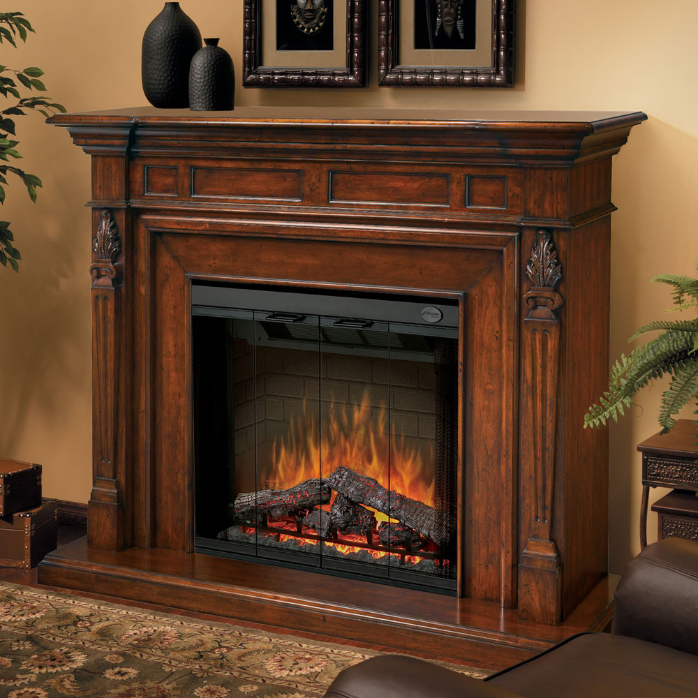 Electric Fireplace And Mantel
 Dimplex Torchiere Burnished Walnut Electric Fireplace