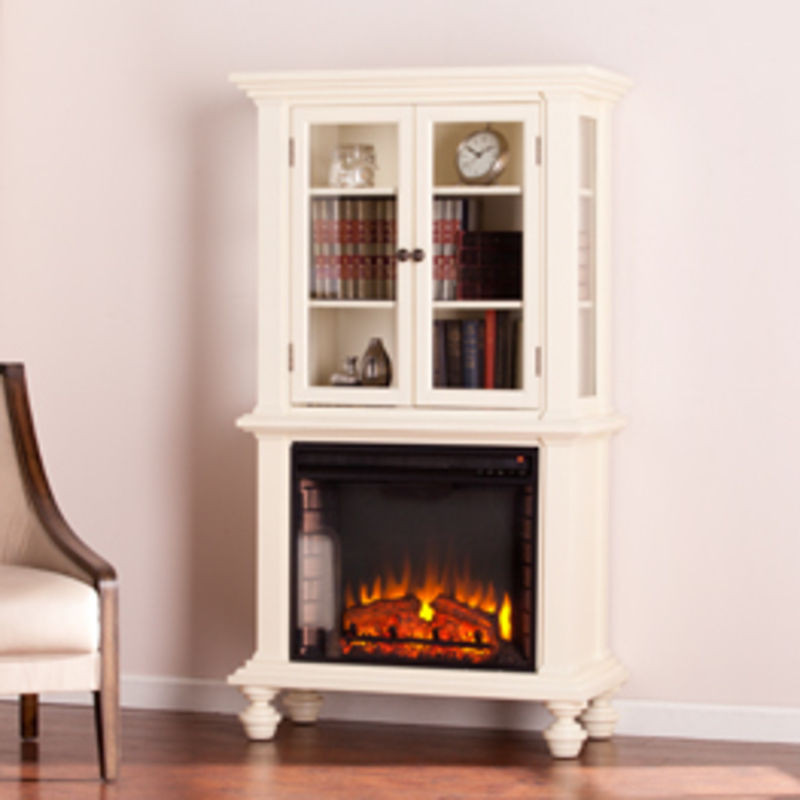Electric Fireplace Cabinet
 Southern Enterprises Townsend Electric Fireplace Curio