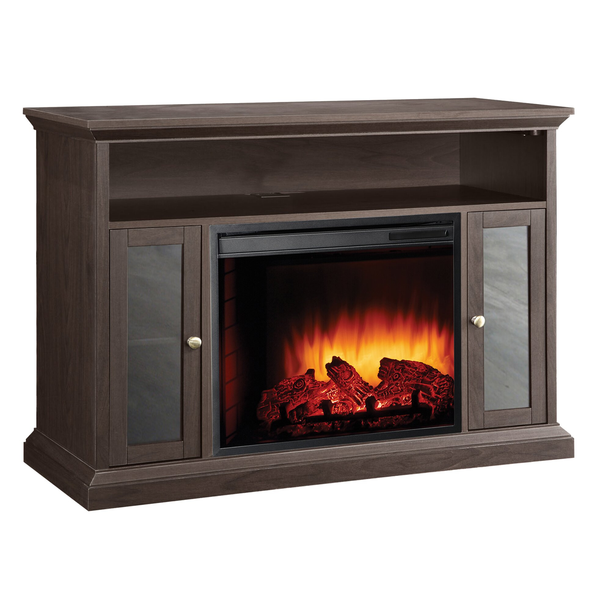 Electric Fireplace Cabinet
 Pleasant Hearth Riley Media Cabinet and Electric Fireplace