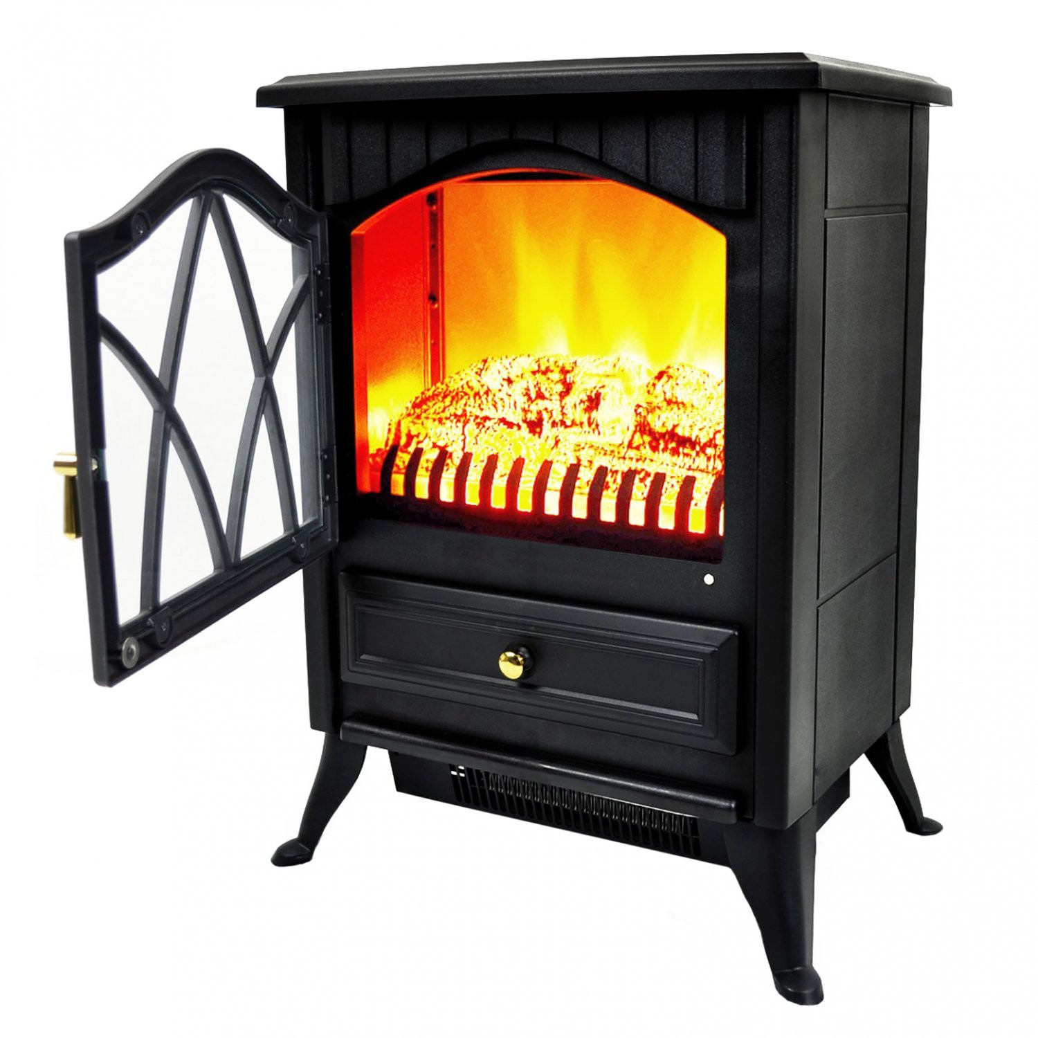 Electric Fireplace Logs With Heater
 1850W Log Burner Flame Effect Electric Fireplace Stove