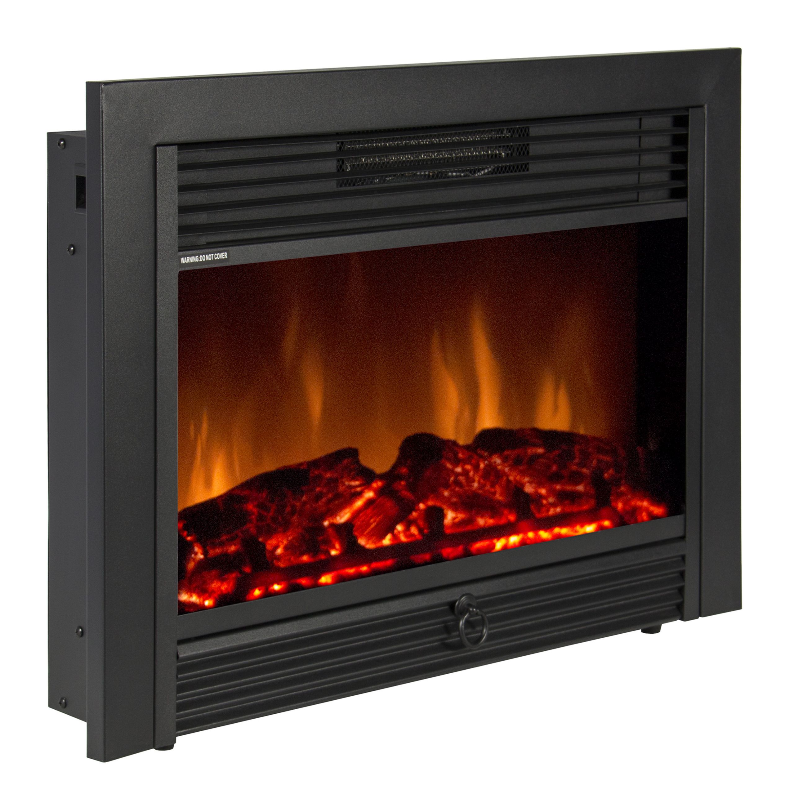 Electric Fireplace Logs With Heater
 28 5" Embedded Fireplace Electric Insert Heater Glass View
