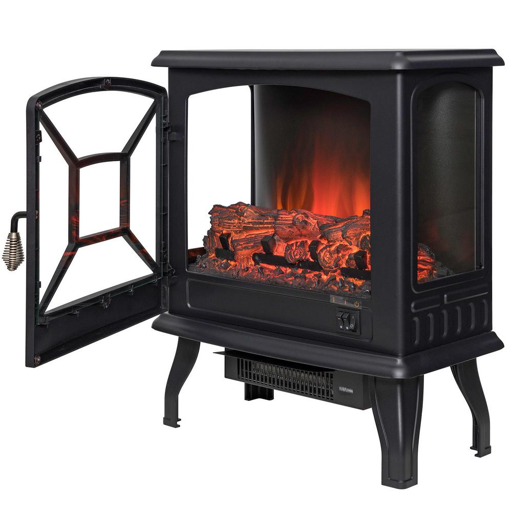 Electric Fireplace Logs With Heater
 AKDY 20 in Freestanding Electric Fireplace Stove Heater