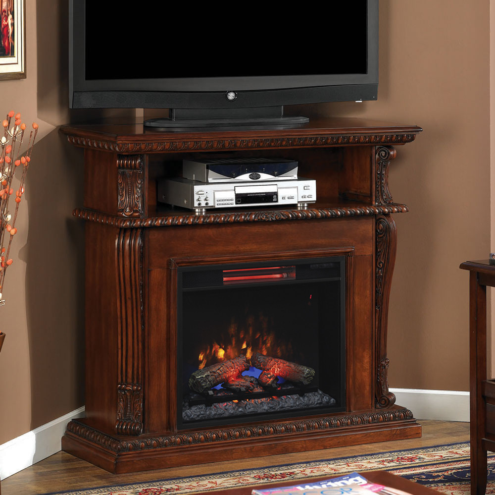 Electric Fireplace Media
 Corinth Infrared Electric Fireplace Media Console in