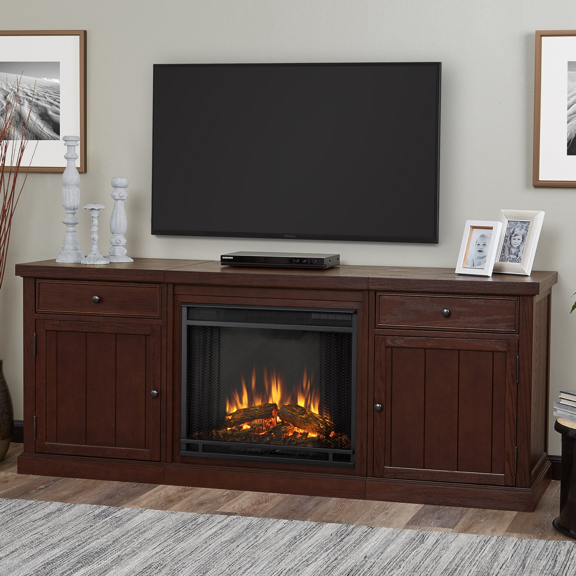 Electric Fireplace Units
 Real Flame Cassidy Entertainment Unit with Electric