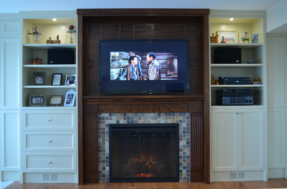 Electric Fireplace Wall Unit
 Before and After Lakeside Fireplace Wall