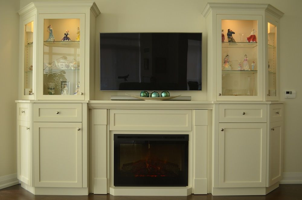 Electric Fireplace Wall Unit
 Custom wall unit with electric fireplace for a condo