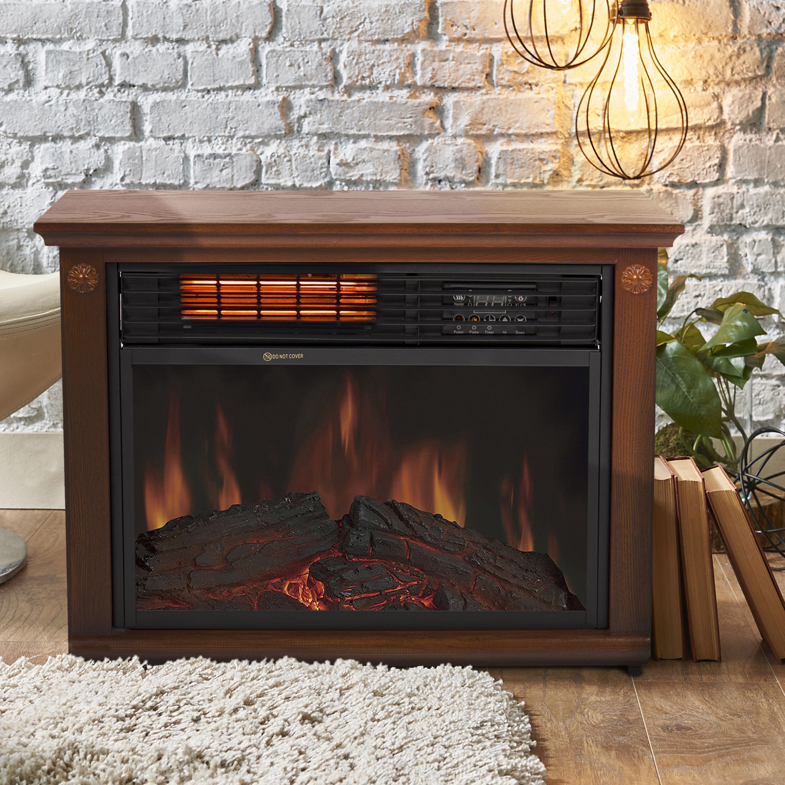 Electric Infrared Fireplace Heaters
 Room Infrared Quartz Electric Fireplace Heater Honey