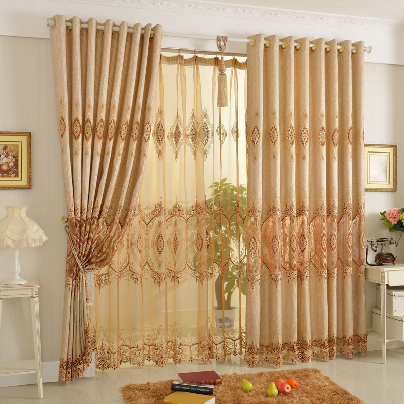 Elegant Living Room Curtains
 Elegant Embroidered Living Room Curtain in Poly Cotton