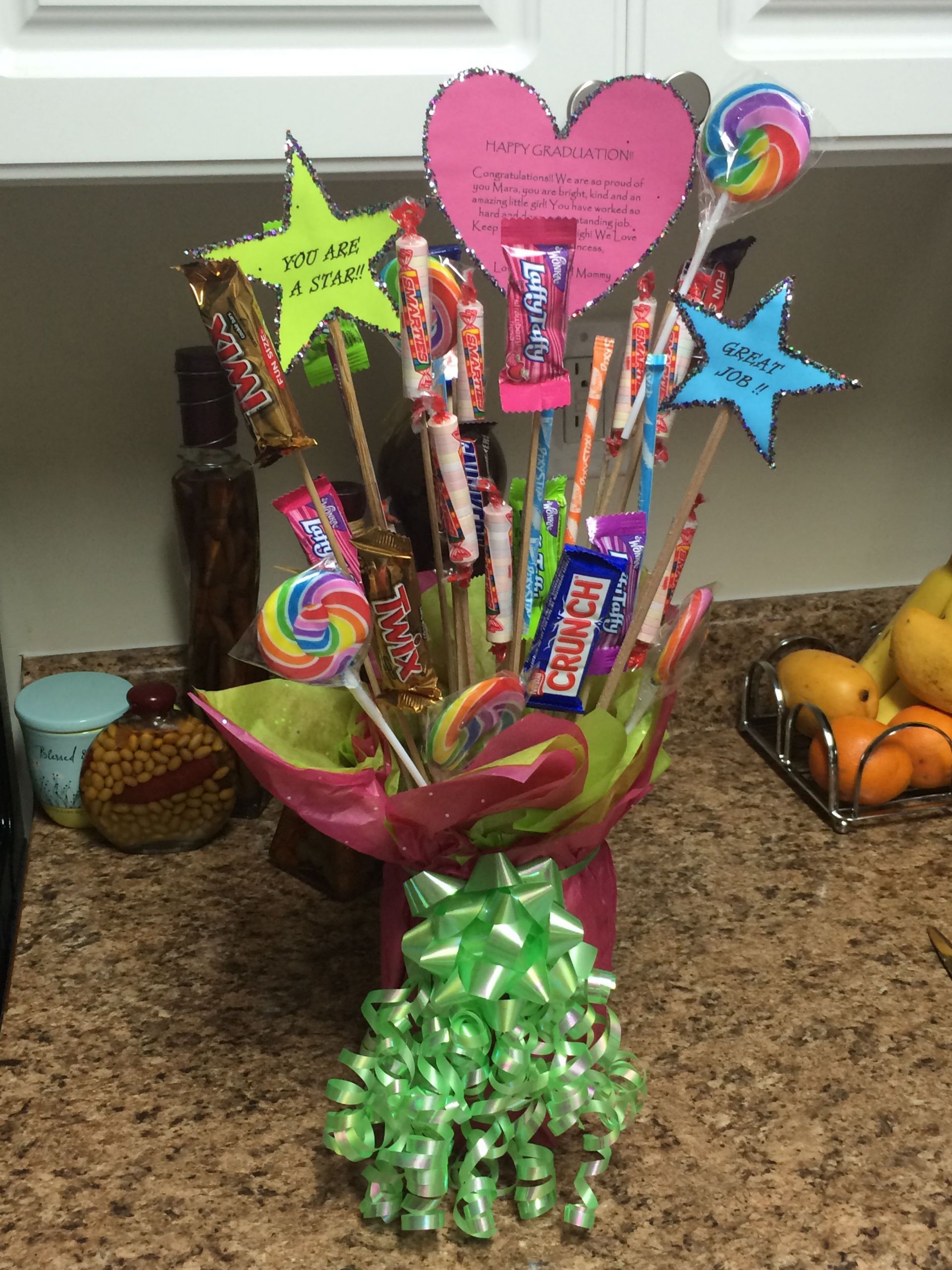 Elementary Graduation Gift Ideas
 This is a t bouquet I made for my daughter s 5th grade