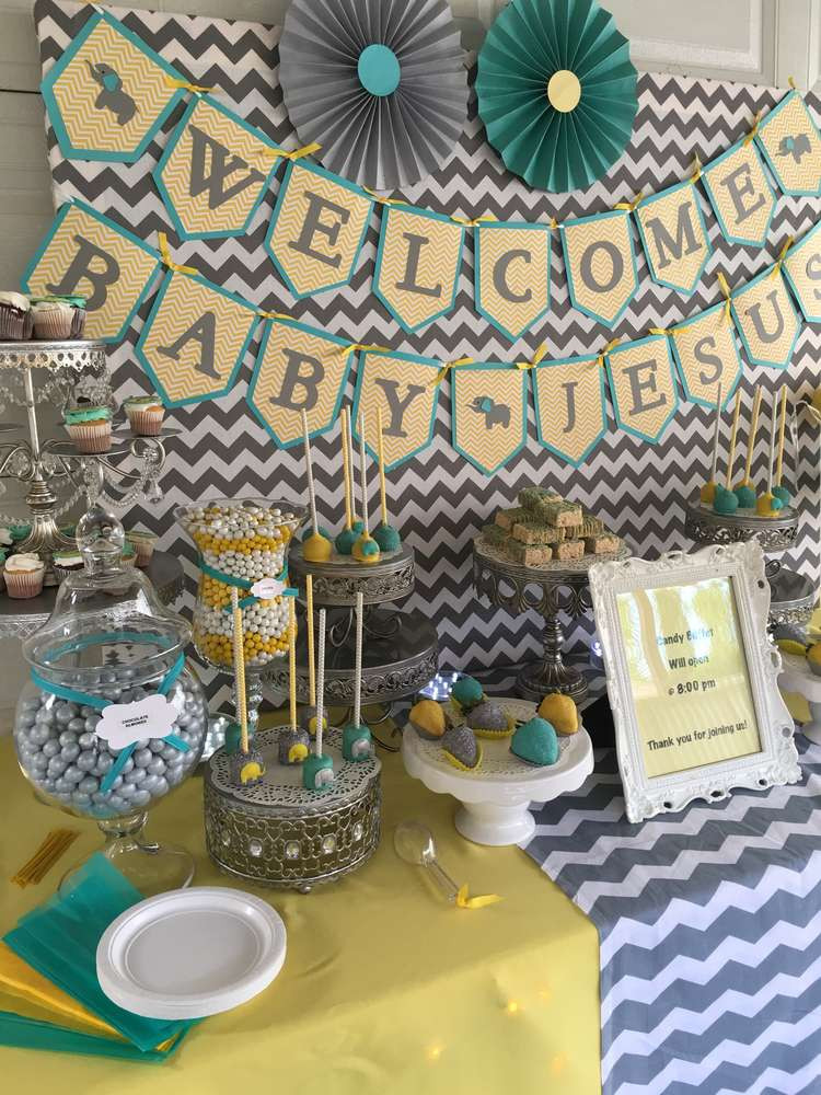 Elephant Decor For Baby Shower
 Chevron Elephant Baby Shower Baby Shower Ideas Themes