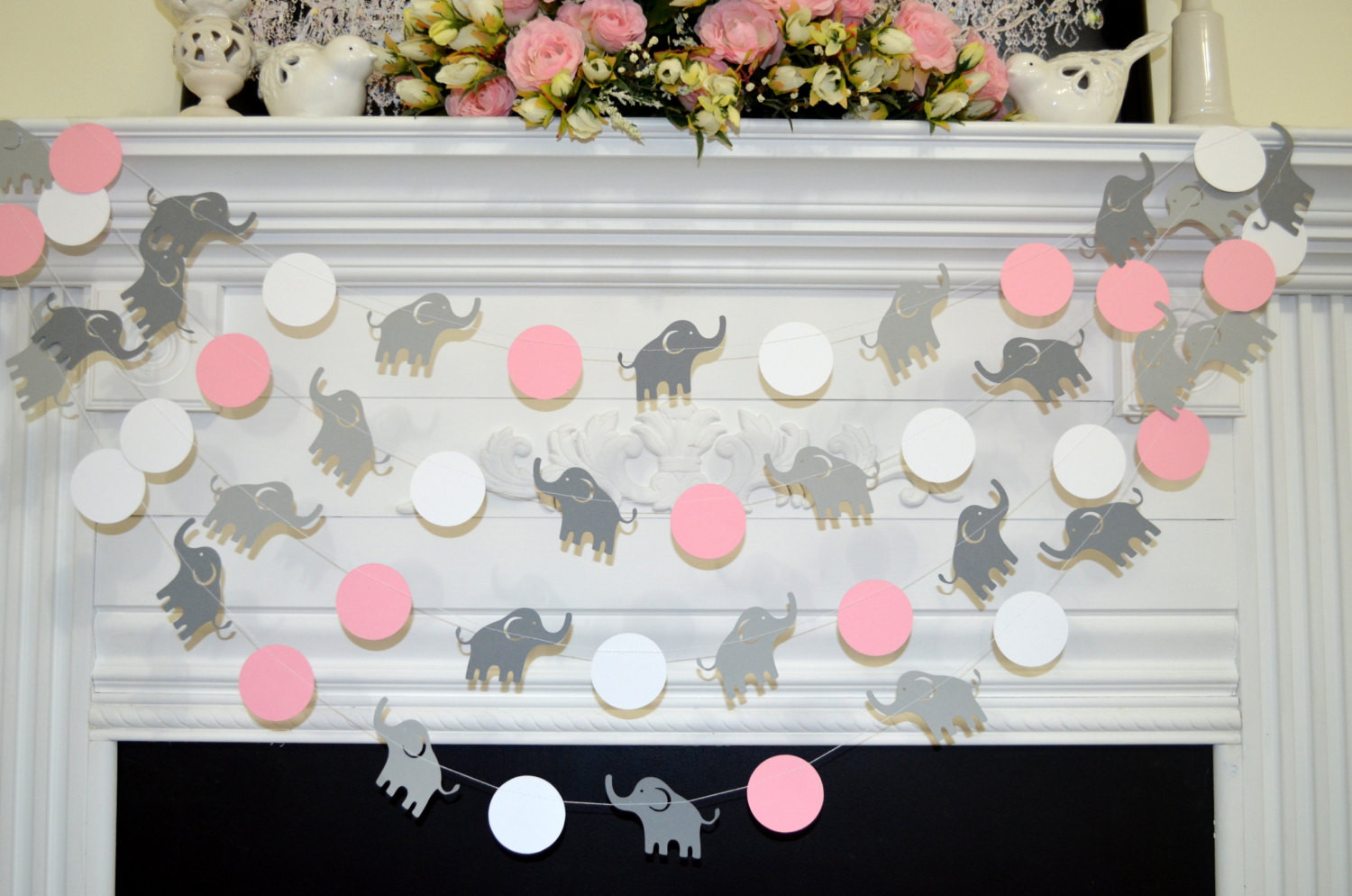 Elephant Decor For Baby Shower
 Elephant garland Elephant baby shower decor Baby Shower