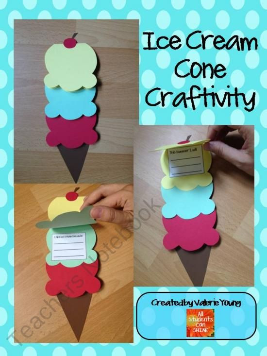 End Of The Year Crafts For Preschoolers
 Ice Cream Craftivity Beginning and End of Year from All