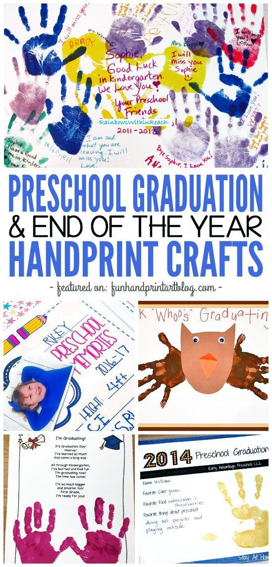 End Of Year Preschool Crafts
 Handprint Graduation & End of the School Year Ideas