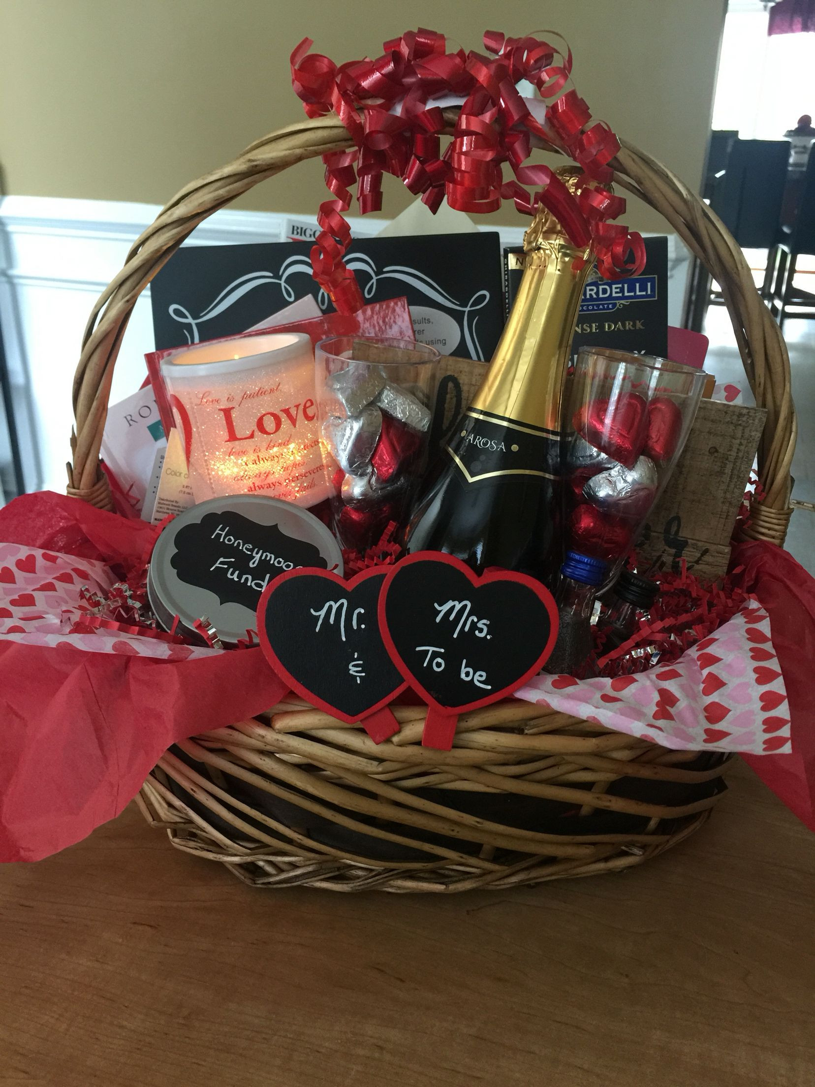 Engagement Gift Basket Ideas
 Engagement t basket homemade DIY t ideas bride