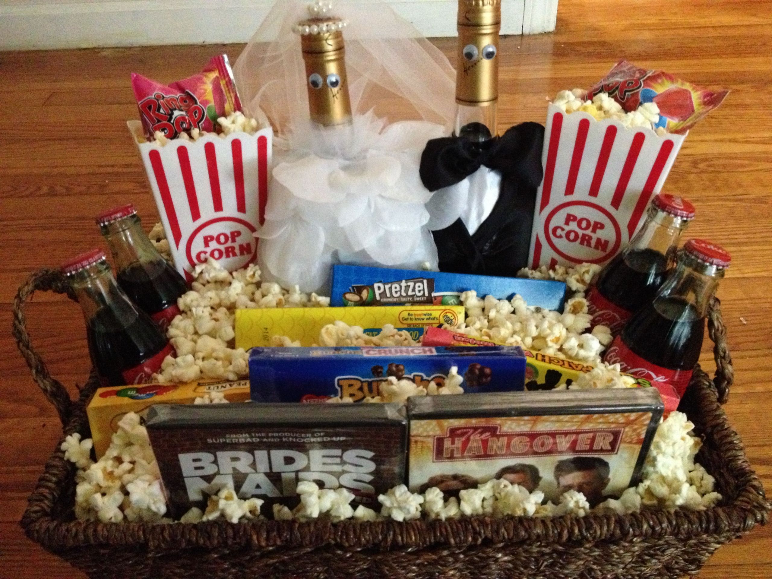 Engagement Gift Basket Ideas
 Engagement t I made Movie themed t basket With