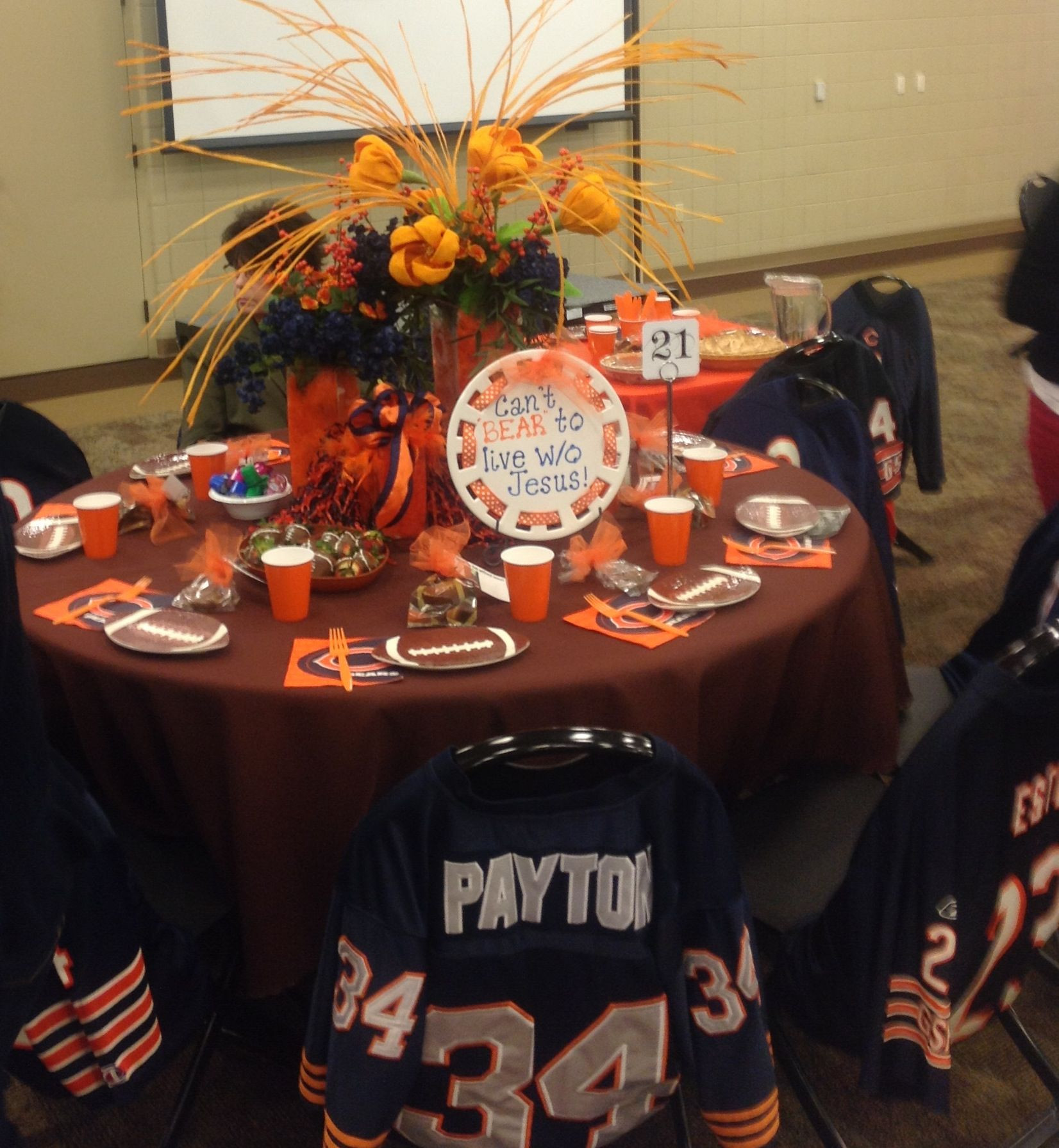 Engagement Party Ideas Chicago
 Chicago Bears theme