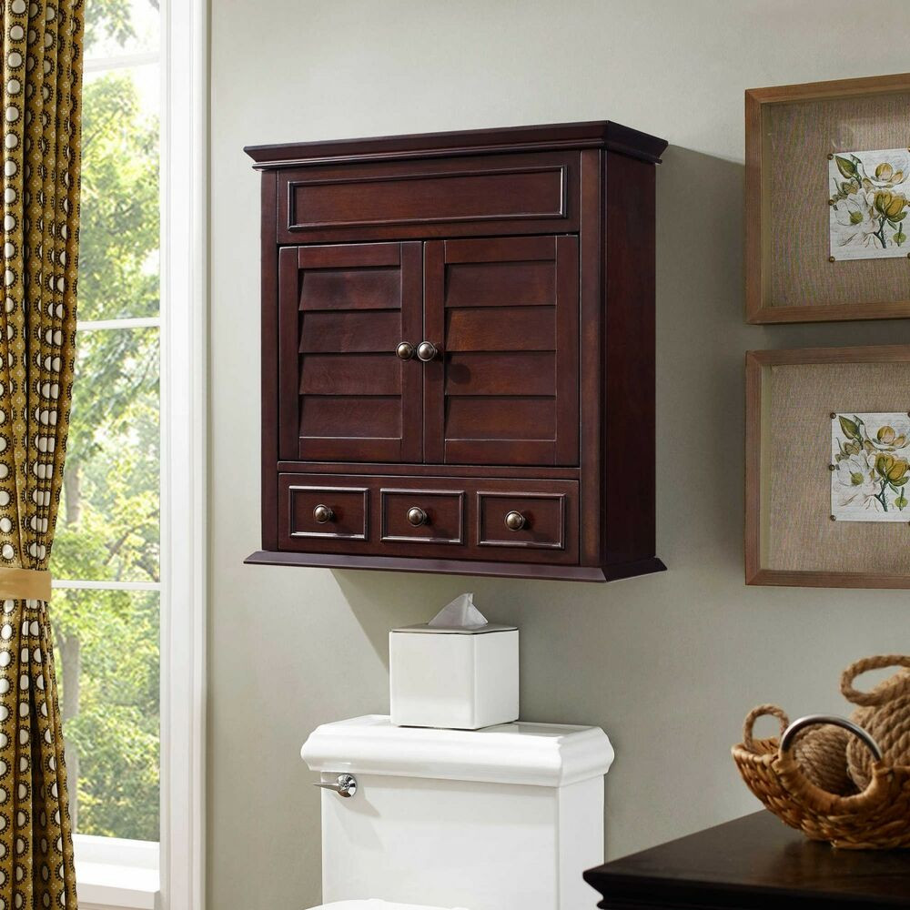 Espresso Bathroom Cabinet
 Lilliana Espresso Brown Medicine Storage Bathroom Wall