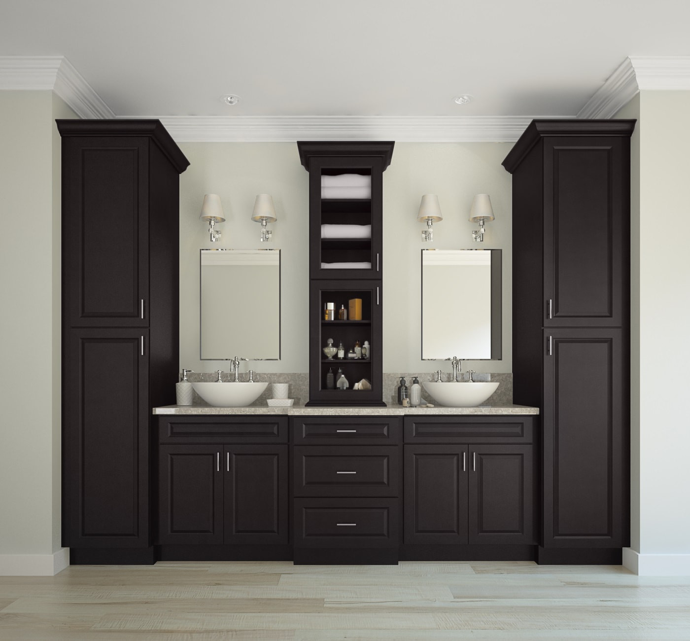 Espresso Bathroom Cabinet
 Dakota Espresso Pre Assembled Bathroom Vanities The RTA