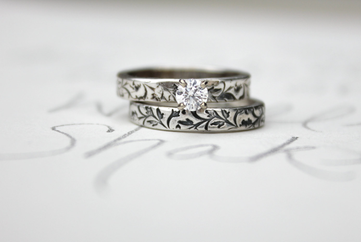 Ethical Wedding Rings
 custom ethical diamond engagement ring wedding band set
