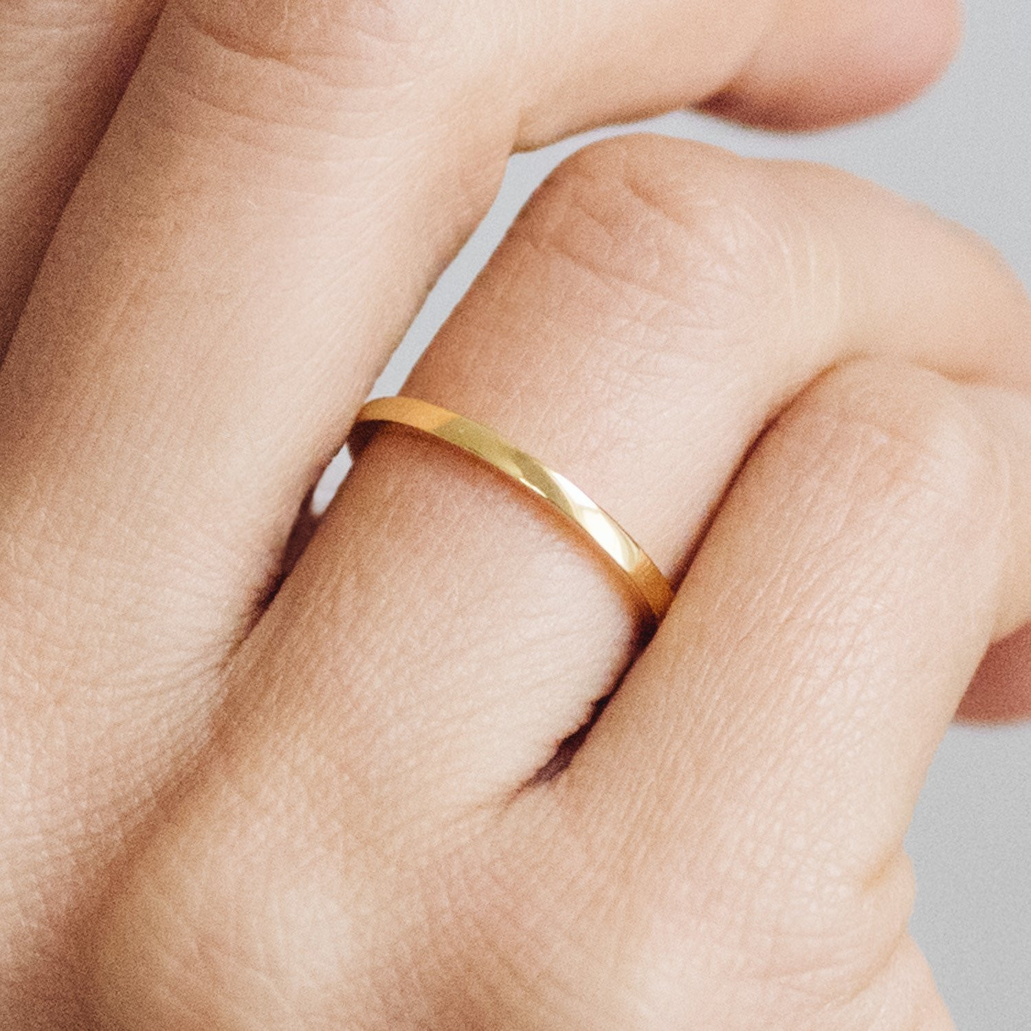Ethical Wedding Rings
 Harmony Flat Ethical Platinum Wedding Ring – LEBRUSAN STUDIO