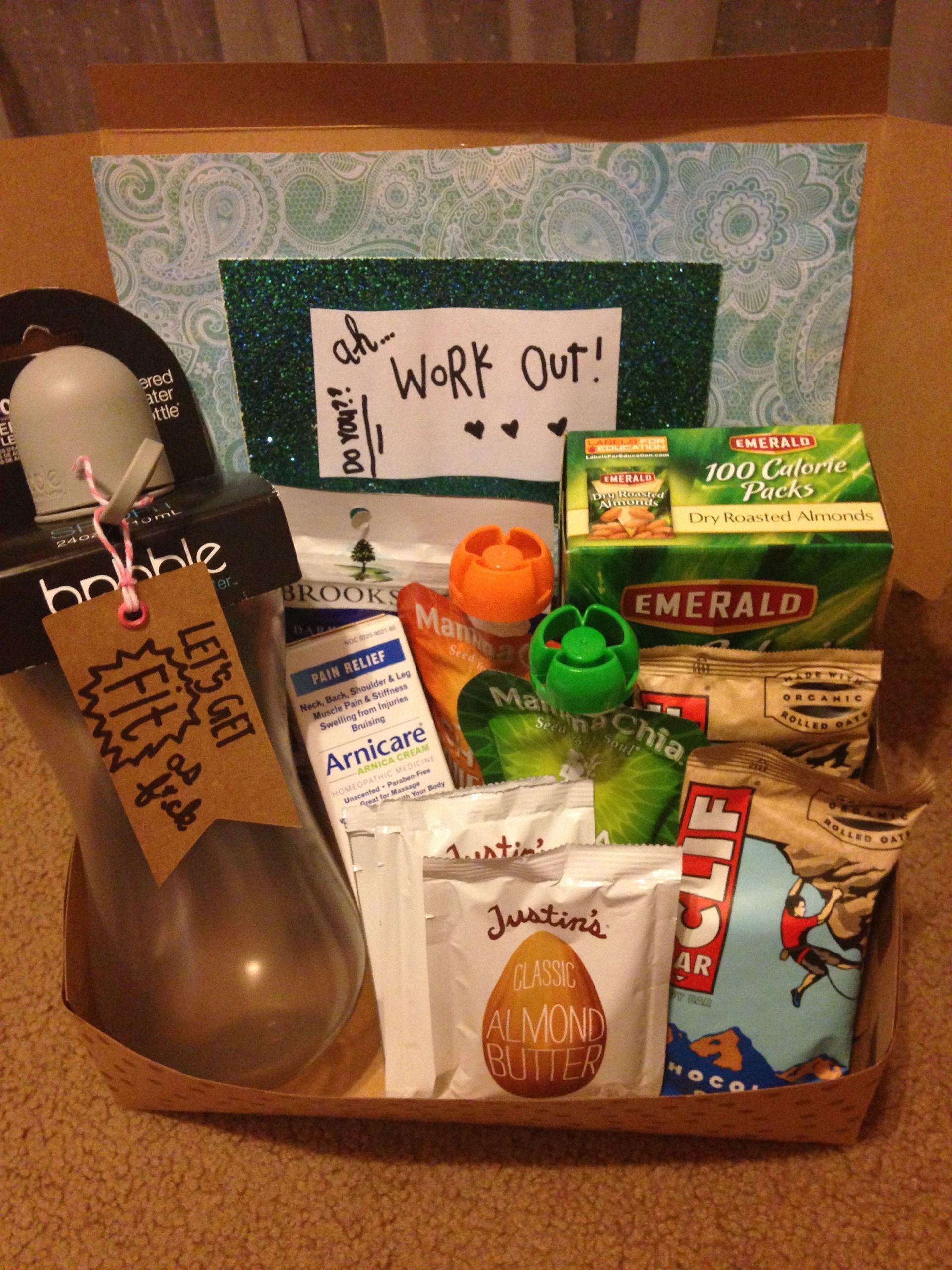 Exercise Gift Basket Ideas
 Workout t basket for one of my friends