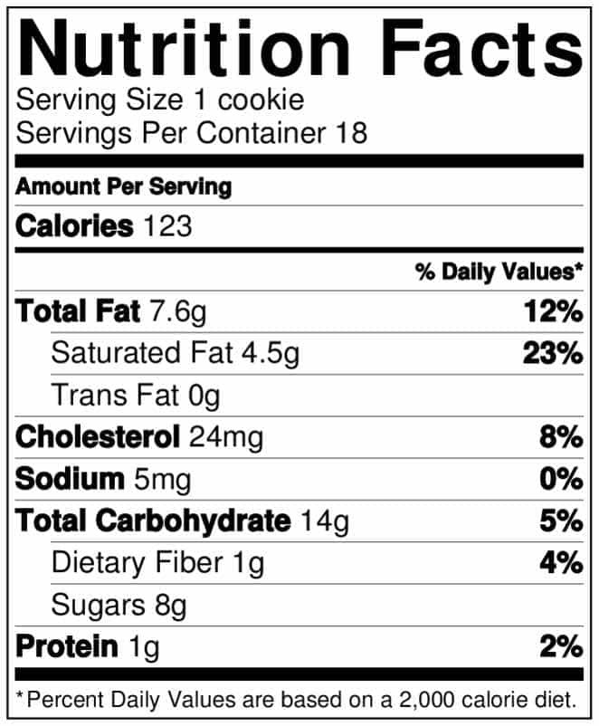 Facts About Chocolate Chip Cookies
 Nutrition Facts Best Chocolate Chip Cookies Gluten Free
