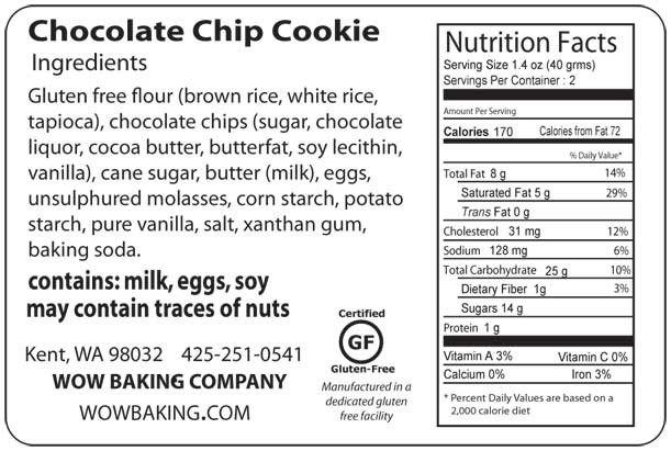 Facts About Chocolate Chip Cookies
 Subway Cookie Nutrition House Cookies