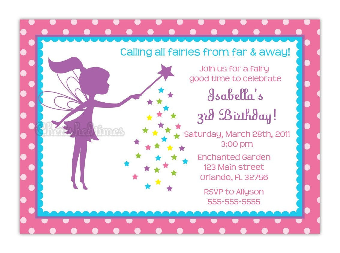 Fairy Birthday Invitations
 Little Fairy Silhouette Birthday Party Invitation Choose Fairy