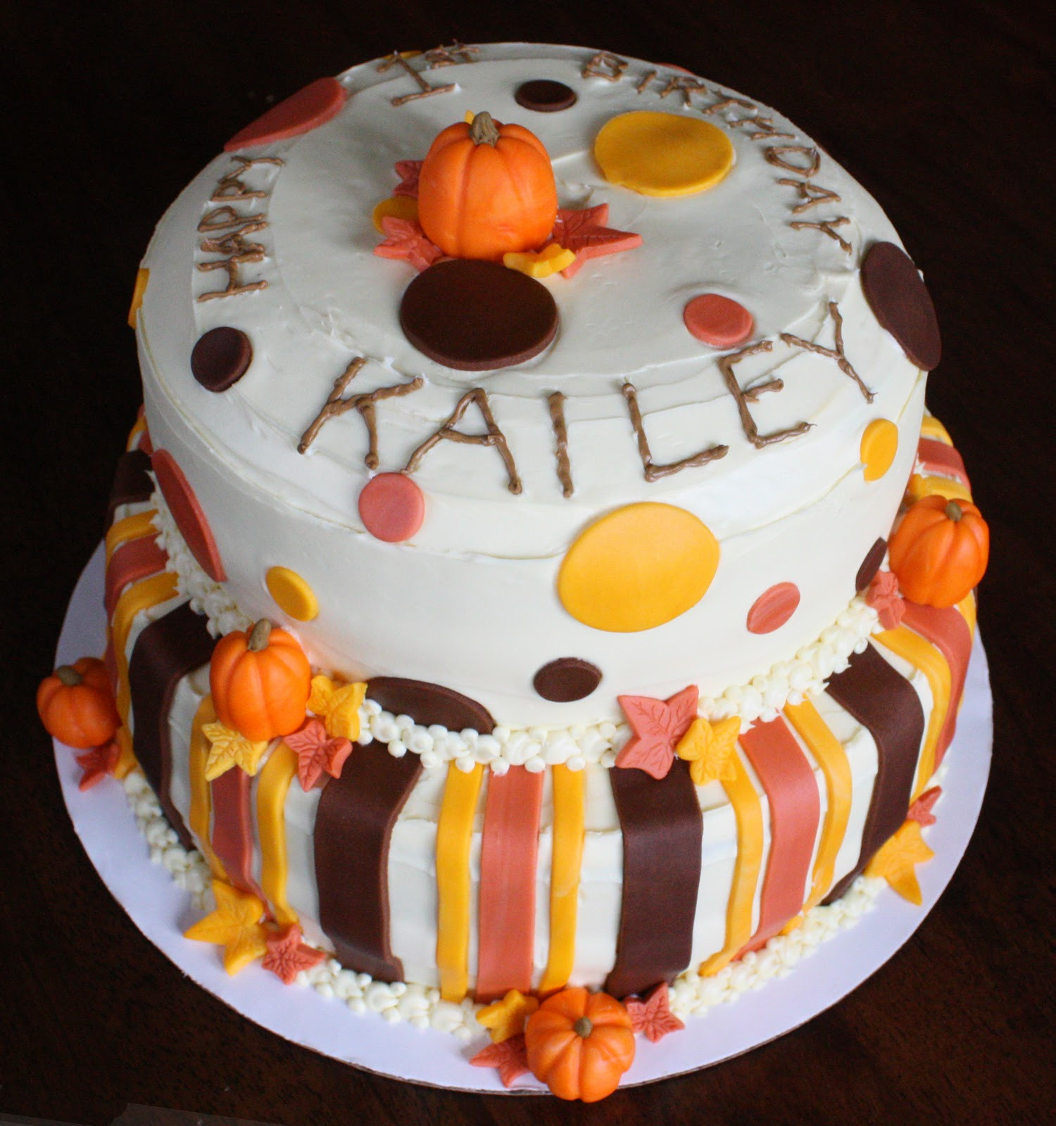 Fall Birthday Cakes
 Straight to Cake 1st Birthday Fall Theme