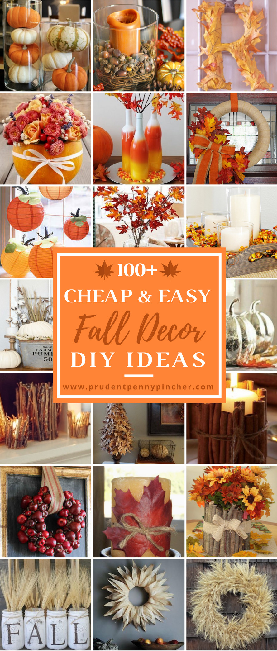 Fall Decorating Ideas DIY
 100 Cheap and Easy Fall Decor DIY Ideas Prudent Penny