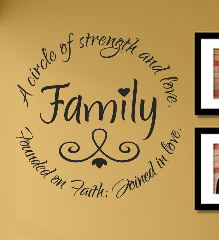 Family Faith Quotes
 Family a circle of strength and love Founded on Faith
