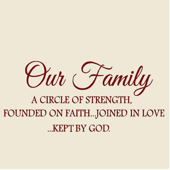 Family Faith Quotes
 Items similar to Our Family rcle of strength faith