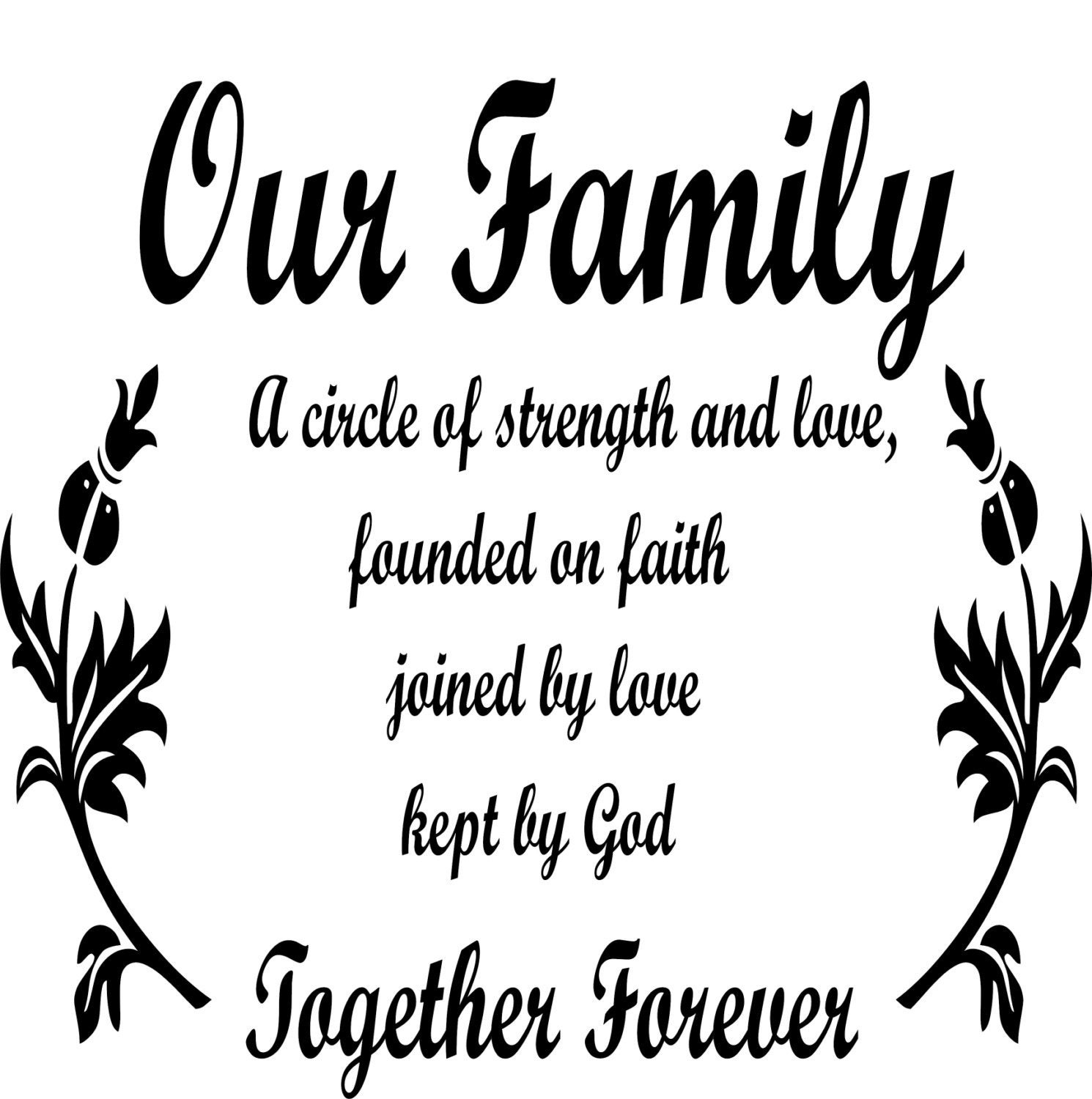 Family Faith Quotes
 Our Family A Circle of Strength Faith Love Kept By God