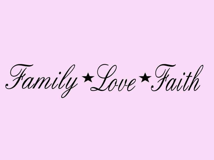 Family Faith Quotes
 FAMILY LOVE FAITH Stars Wall Decal Decor Vinyl Quote
