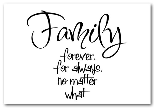 Family Forever Quote
 Family Forever For Always Text Quotes Framed Art Giclee