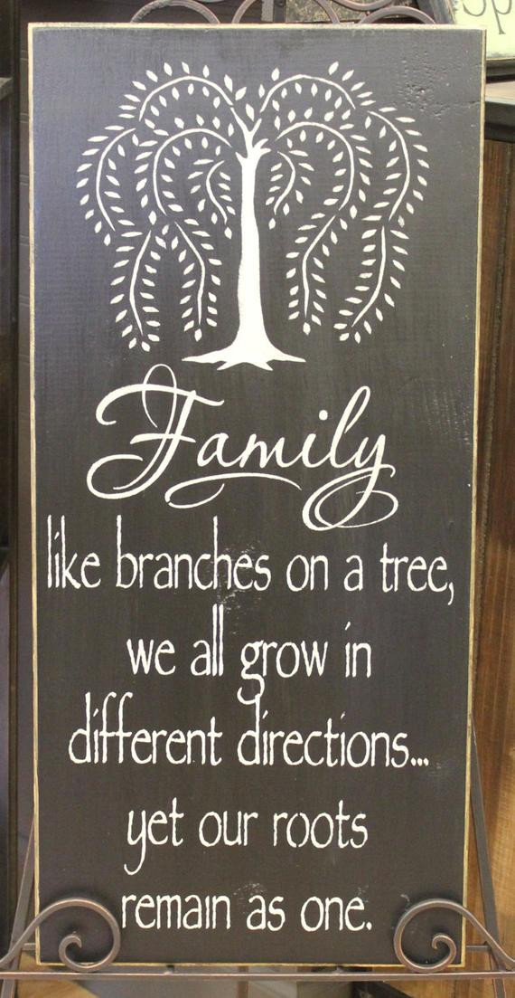 Family Tree Quote
 Items similar to Willow Tree Family Beautiful Sign Great
