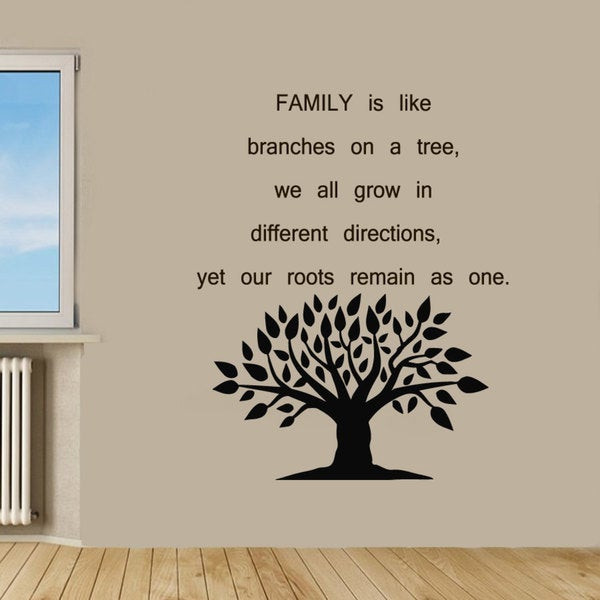 Family Tree Quote
 Shop Family Tree Quote Sticker Vinyl Wall Art Free