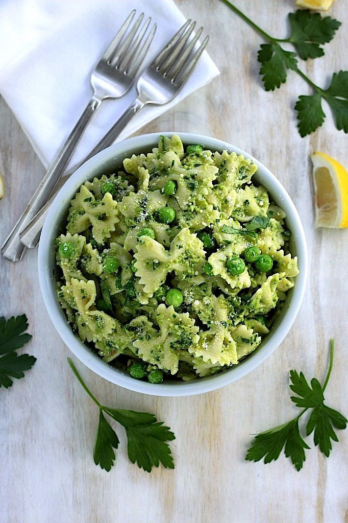 Farfalle Pasta Recipes Vegetarian
 Farfalle with Peas Parsley and Parmesan Recipe