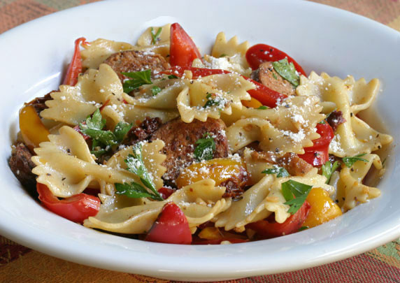 Farfalle Pasta Salad Recipes
 Farfalle Pasta with Sausage and Sweet Peppers Recipe with