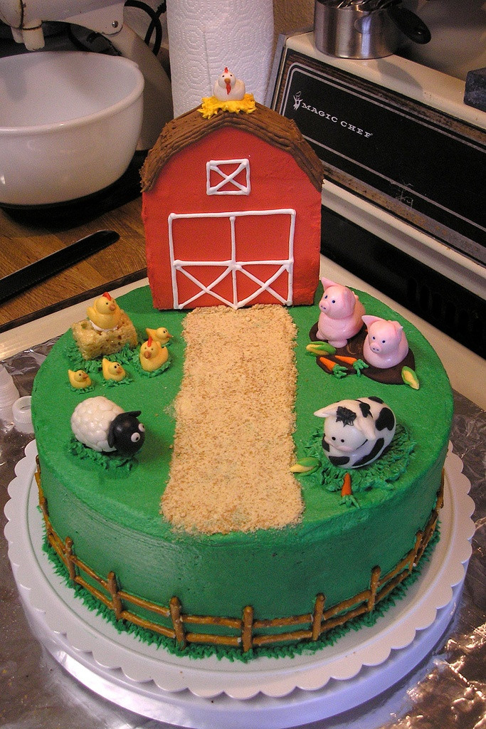 Farm Birthday Cakes
 23 best images about First birthday farm theme on