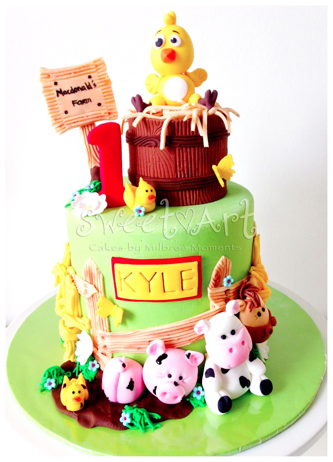 Farm Birthday Cakes
 Sweet Art Cakes by Milbreé Moments Kyle s Farm Animals