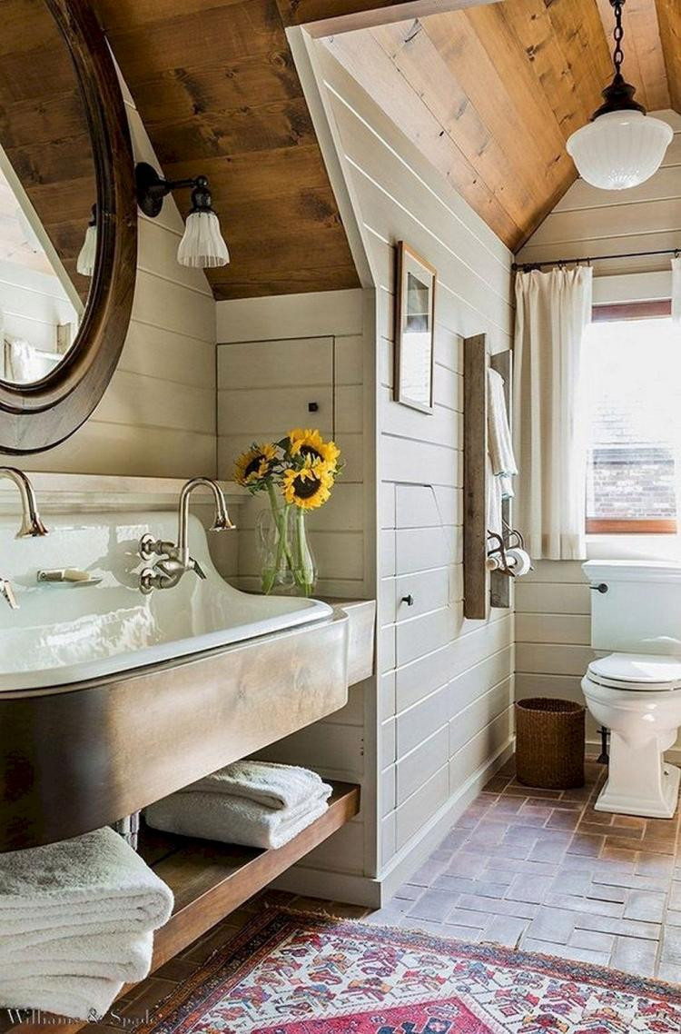 Farmhouse Bathroom Designs
 40 Rustic Farmhouse Master Bathroom Remodel Ideas