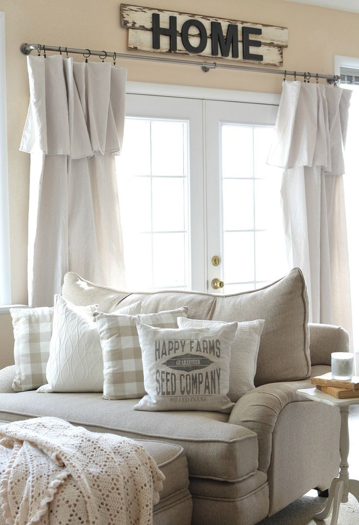 Farmhouse Living Room Curtains
 The 25 best Farmhouse curtains ideas on Pinterest