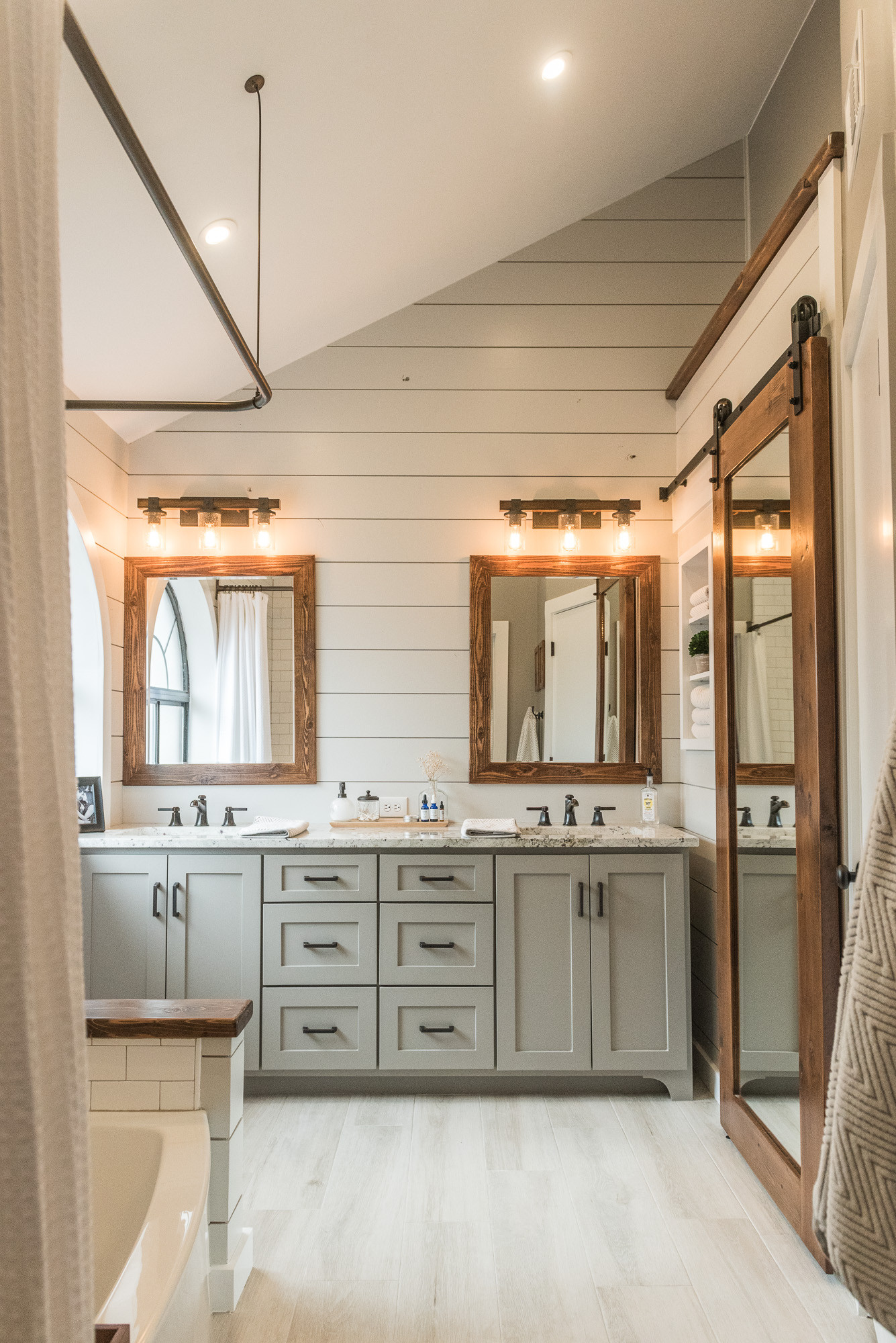 Farmhouse Master Bathroom Ideas
 Modern Farmhouse Bathroom Inspiration • Jillian Lare Des