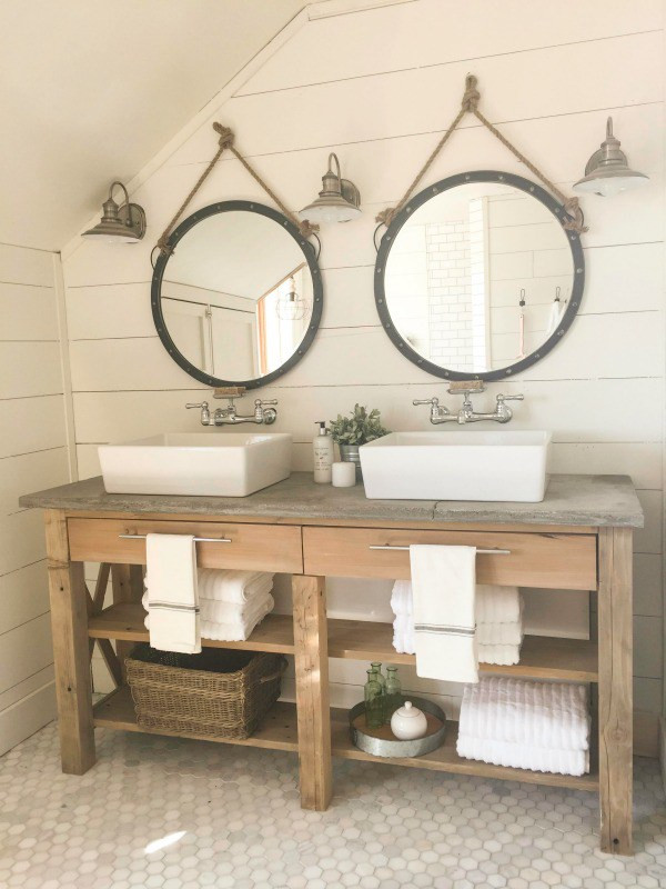 Farmhouse Master Bathroom Ideas
 Farmhouse Inspired Bathrooms Re Fabbed