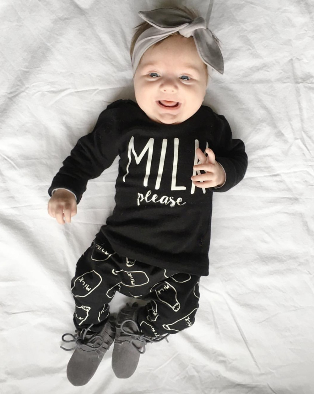 Fashion Baby Girls Clothes
 2018 Autumn Fashion Baby Girl Clothes Uni Black Cotton