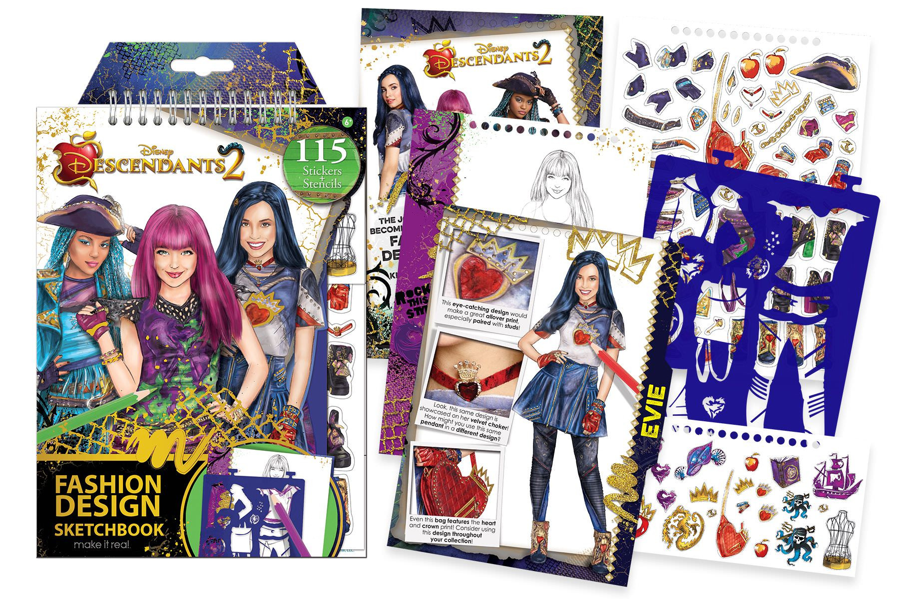Fashion Design Kit For Kids
 Disney Descendants 2 Fashion Design Sketchbook Kids