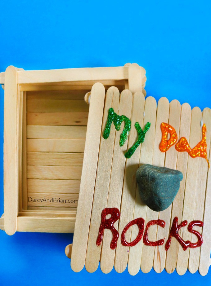 Father Day Craft Ideas Toddlers
 My Dad Rocks Keepsake Box Father s Day Craft for Kids